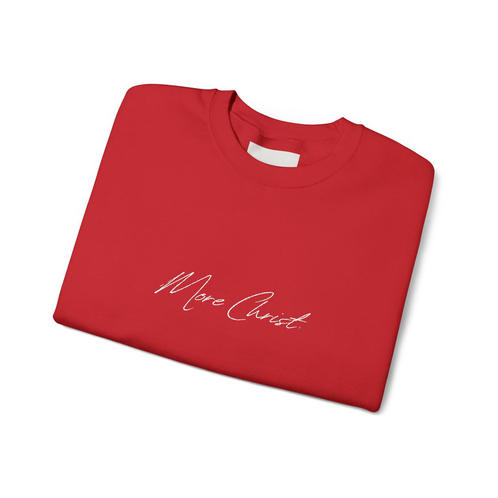 MORE CHRIST | Embroidered Text Crewneck