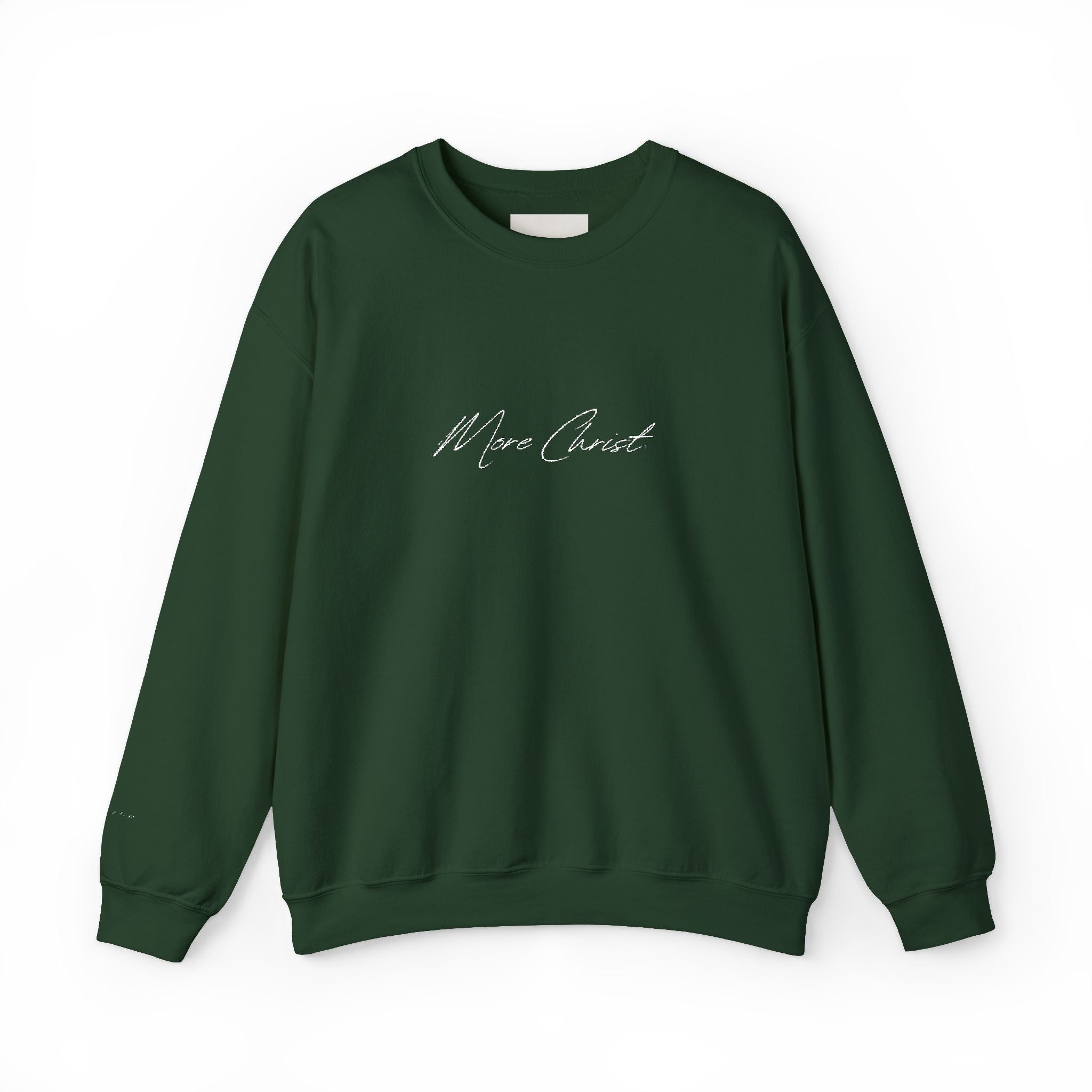 MORE CHRIST | Embroidered Text Crewneck