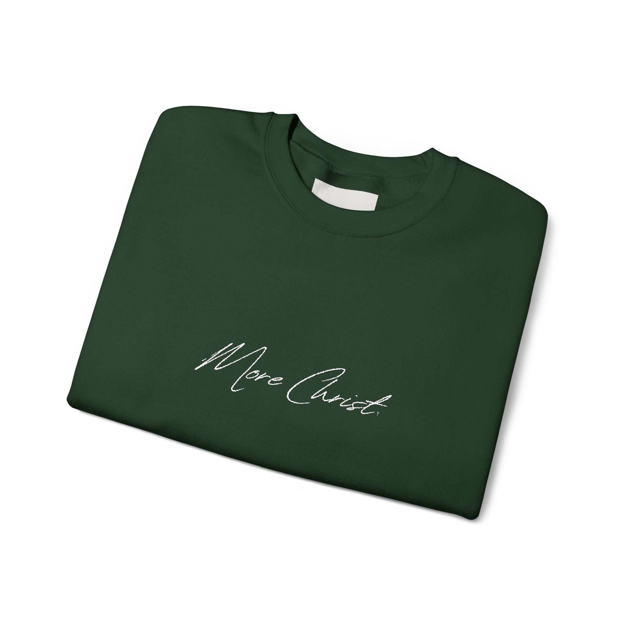 MORE CHRIST | Embroidered Text Crewneck