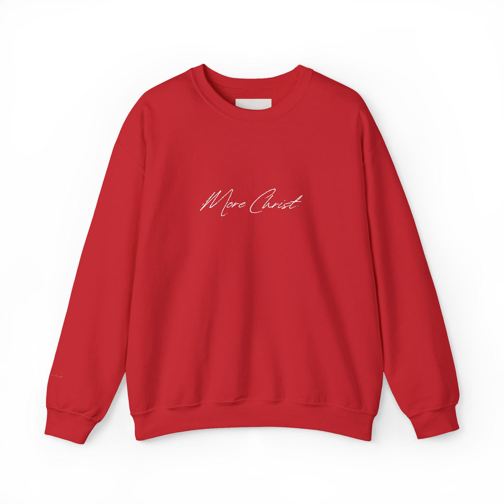 MORE CHRIST | Embroidered Text Crewneck