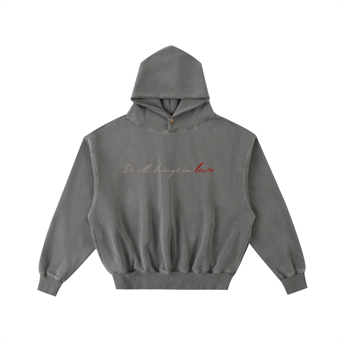ALL LOVE | Frayed Washed Hoodie