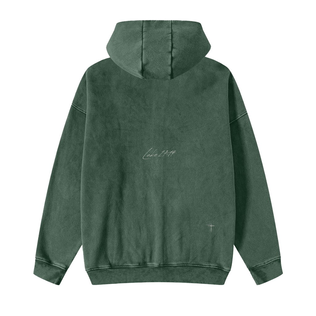 MORE CHRIST | Snow Washed Zip-Through Fleece Hoodie