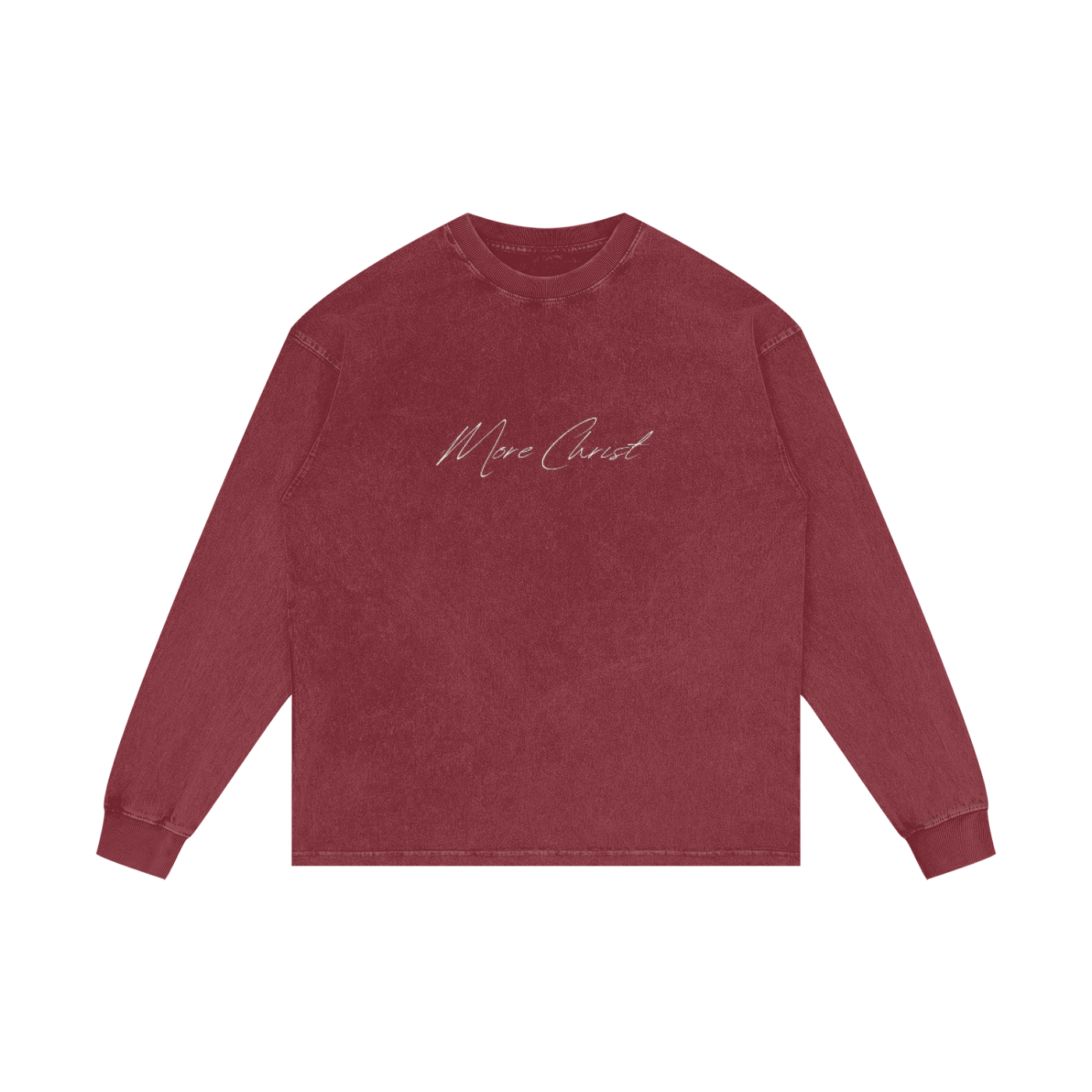 MORE CHRIST| Acid Wash Oversize Long Sleeve T-Shirt