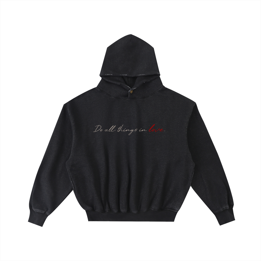 ALL LOVE | Frayed Washed Hoodie