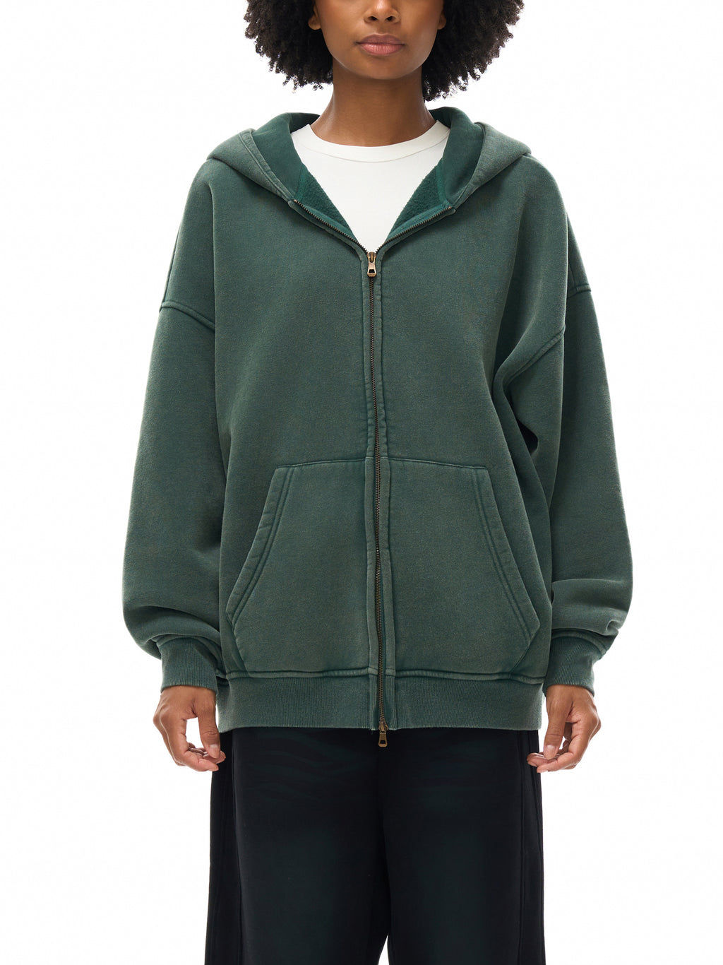 MORE CHRIST | Snow Washed Zip-Through Fleece Hoodie