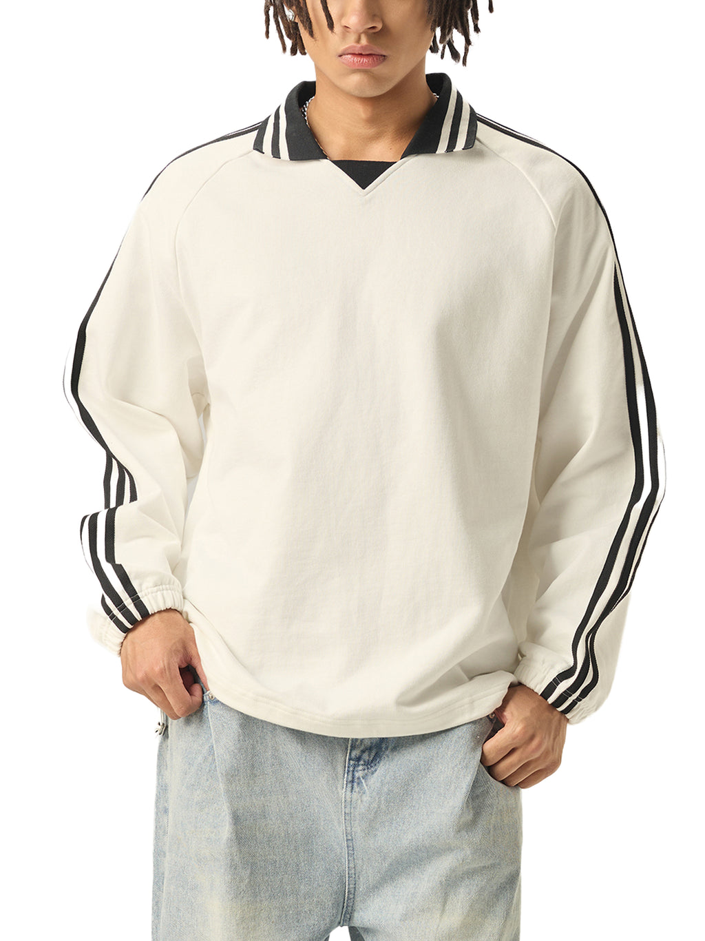 JOY ◡̈ | Lapel Collar Sweatshirt